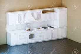 classic white kitchen cabinet with