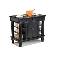 Homestyles Americana Black Kitchen Island With Storage 5092 94 The Home Depot Black Kitchen Island Americana Kitchen Home Styles