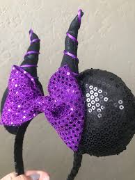 Maleficent Themed Headband Ears Etsy Diy Mickey Ears Minnie Mouse Ears Maleficent