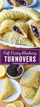 Easy Puff Pastry Blueberry Turnovers Recipe Easy Puff Pastry Puff Pastry Desserts Turnover Recipes