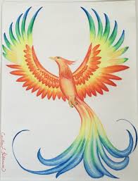 Prismacolor Phoenix Drawing 8 1 2 X 11 Phoenix Drawing Phoenix Artwork Phoenix Tattoo Design