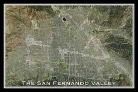 The San Fernando Valley California Satellite Poster Map Valley California San Fernando Valley California History