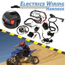 Look through the factory service manual to find your stator's capacity so that you know how much electricity you have to play with. Complete Atv Electrical Wiring Harness For Dirt Bike Atv Quad 150 250 300cc Walmart Com Walmart Com