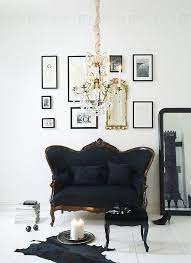 Black White Glamour Living Room Decor Interior House Interior