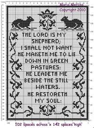 Free Filet Crochet Graph Patterns Crochet Filet 23rd Psalm