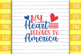 Download My Heart Belongs To America Svg File Graphic By Design Forest Creative Fabrica