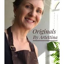 Koi painting original coffee art Java fish nature artwork contemporary  Artettina