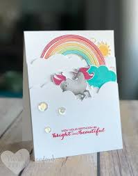 Birthday Card Ideas For Kids Unicorn Clean And Simple Super Fun Birthday Card Featuring The Rainbows Sunshine Bundle From Stampin Up Wendy Cranfor Unicorn Card Rainbow Card Kids Birthday Cards