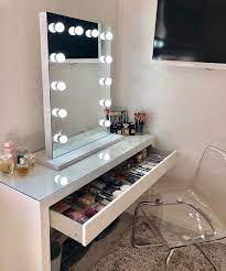 This is a how to on a diy hollywood vanity mirror with lights, guys i hope you enjoyed this video! Vanity Mirror With Desk Lights Deko Deko Desk Lights Mirror Vanity Diy Vanity Mirror Ikea Dressing Table Dressing Table Mirror