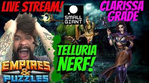 Check spelling or type a new query. Clarissa Grade And Telluria Nerf Empires And Puzzles Live Stream Youtube