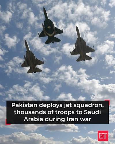 LinkInBio] ✈️🇸🇦 High-stakes deployment ⚔️🌍 Pakistan sends a jet squadron  and thousands of troops to Saudi Arabia amid the Iran war, signalling  deepening regional alignments 💣🕊️👉 How could this escal