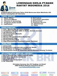 Info loker bank bri terbaru september. Lowongan Kerja Bank Terbaru Di Bri Medan Mutual Plus