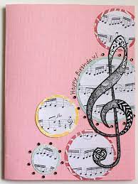 Make music cards try these cards in any order: Diy Greeting Card Ideas Paper Art Crafts With Music Sheets
