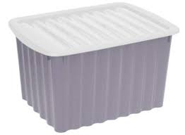 Rubbermaid actionpacker️ 35 gal lockable storage bin, industrial, rugged storage container with lid. S Mc Homeware Large 20 Litre Heavy Duty Grey Plastic Storage Box Stackable Container With Locking Lid Buy Online In Dominica At Dominica Desertcart Com Productid 50277830
