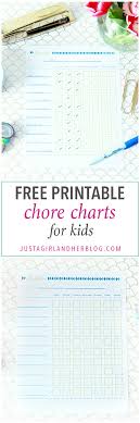 Free Printable Chore Charts To Help Kids Get Organized