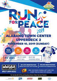 Run for peace 2019 run for peace 2019. Run For Peace 2019 In Alabang Town Center Pinoy Fitness