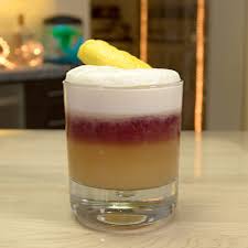 Big Bear Sour Tipsy Bartender Recipe Red Wine Cocktails Lemon Peel Garnish Juicing Lemons