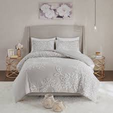 Modern comforter set for queen bed. Dakota Fields Veronica 3 Piece Tufted Cotton Comforter Set Reviews Wayfair