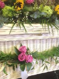 How To Decorate A Willow Coffin With Flowers Natural Endings Funeral Flowers Mums Flowers Flowers
