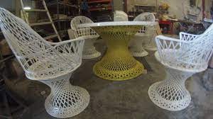 Vintage russell woodard spun fiberglass patio furniture set. Spun Fibreglass Furniture Restoration Youtube