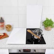 Coprifornelli In Vetro Bianco Polare Paraschizzi Vetrate Piani Cottura