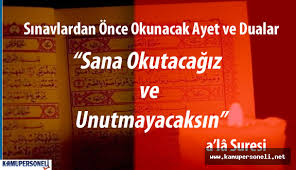 Sınava girerken okunacak duayı diyanet paylaştı mı? Teog Sinavi Ve Diger Her Turlu Sinava Girerken Okunacak Dualar Ve Ayetler