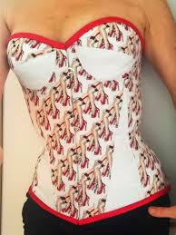 Layer lace over black and red sateen. Cupped Coretry Pattern Caroline S Corset Blog
