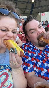 Hotdog Straw Baseball Lady