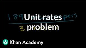 Solving Unit Rate Problem Video Khan Academy