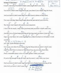 It Don T Come Easy Ringo Starr Guitar Chord Chart Guitar Chord Chart Guitar Chords Beatles Songs