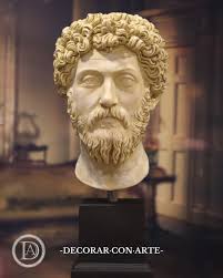Bust of Marcus Aurelius (ephesus). 23.62 In. Stoic Philosopher. Handmade in  Europe.