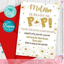 Ready To Pop Baby Shower Invitation Popcorn Baby Shower Etsy Free Baby Shower Invitations Boy Shower Invitations Baby Shower Invitations For Boys