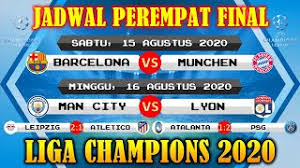 Jadwal perempat final liga champion malam ini live sctv ~ barcelona vs bayern munchen ucl 2020 jadwal perempat final. Jadwal Liga Champions 2020 Perempat Final Malam Ini Live Sctv Barcelona Vs Munchen Man City Vs Lyon Youtube