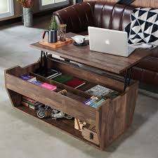 Constructed of durable, long lasting and solid wood. Rustic Reclaimed Oak Lift Top Coffee Table With Bottom Shelf And Storage Awesome Decors
