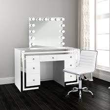 Few vanity table ideas can sure improve not only your my makeup vanity. Glam Makeup Vanity Set Includes Glam Hollywood Mirror Makeup Table With Multi Drawers 3 Colors Available Tocadores De Maquillaje Vanidades Espejos Para Habitacion