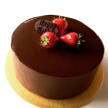 Chocolate Sponge Cake Layered With Nutella Mousse And Glaze Decorated With Strawberries And A Chocolat Nutella Mousse Chocolate Wrapping Chocolate Sponge Cake