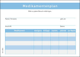 【ᐅᐅ】 informieren & kostenlos die vorlage ✓ den vordruck ✓ (pdf, excel, word) zum ausdrucken und ausfüllen. Medikamentenplan