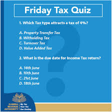 Irs.com is a privately owned website that is not affiliated with any government agencies. Zambia Revenue Authority Test Your Knowledge With Our Friday Quiz These Are The Answers To Our Questions 1 C Turnover Tax 2 C 21st June Every Year To Get