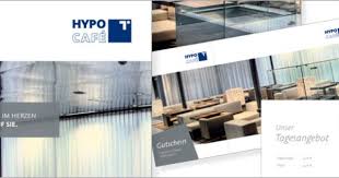 Printmaterial Fur Das Hypo Tirol Bank Cafe Am Boznerplatz In Innsbruck Http Www Grafikatur At Portfolio Print Layout Lernen