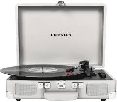 Crosley Cruiser Plus 3 Speed Record Player Turntable (White Sand,  CR8005F-WS) : Amazon.ca: Electronics