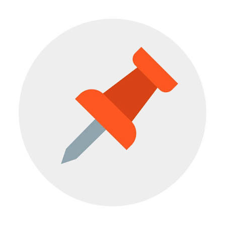 Pin in circle color icon in PNG, SVG
