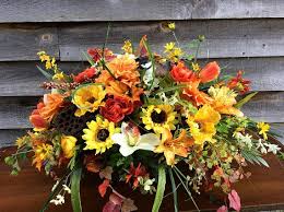 Cemetery Flowers Fall Cemetery Flowers Autumn Tombstone Memorial Flowers Cemetery Flowers Cemetery Decorations