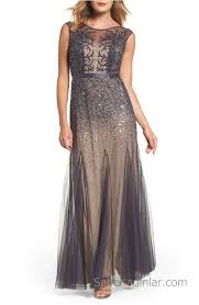 2018 Sifon Abiye Elbise Modelleri Gri Uzun Kolsuz Boncuk Islemeli Kiyafet Kombinleri Boncuklu Sifon Balo Elbisesi The Dress