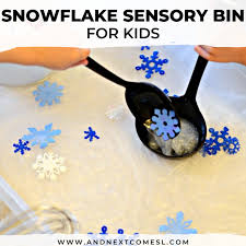 Kitchen sensory bin using birdseed! Fine Motor Snowflake Sensory Bin For Kids And Next Comes L Hyperlexia Resources