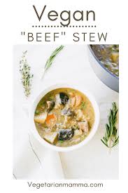 Empty beef stew into saucepan. Vegan Beef Stew Vegetarian Mamma