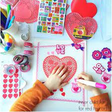 Fold a sheet of cardstock or watercolor paper in half to make a card. Giant Valentine S Day Cards For Kids Red Ted Art Make Crafting With Kids Easy Fun