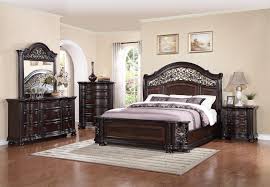 This set includes a bed, two nightstands, a dresser, and a mirror, all made from solid rubberwood. Mcferran B366 Allison Espresso Finish Solid Hardwood Eastern King Bedroom 5pcs Walmart Com Walmart Com