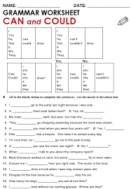 Fun esl modal verbs of ability activities, games and worksheets to help you teach your students: Can And Could All Things Grammar