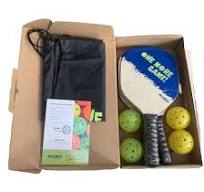 Juego de Palas de Pickleball de Madera 4 Raquetas de Pickleball 4 Pelotas  con Bolsa de Cuerda