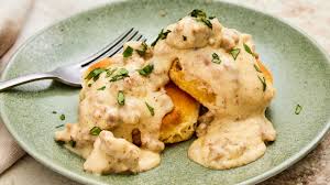 Image result for sausage gravy biscuits